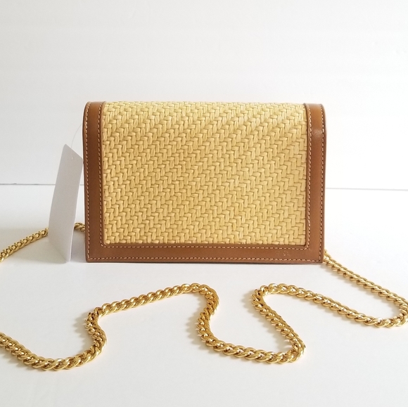 Alexander McQueen Raffia Skull Crossbody Bag Natural Camel - Picture 2 of 10